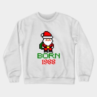 pixel art santa claus born 1999 Crewneck Sweatshirt